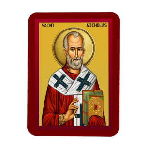 Orthodoxe Ikone des Heiligen Nikolaus 09 Magnet