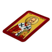 Orthodoxe Ikone des Heiligen Nikolaus 09 Magnet (Linke Seite)
