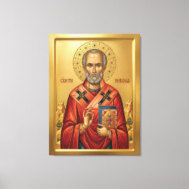 Orthodoxe Ikone des Heiligen Nikolaus Leinwanddruck