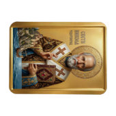 Orthodoxe Ikone des Heiligen Nikolaus Magnet (Horizontal)