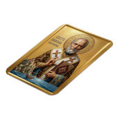 Orthodoxe Ikone des Heiligen Nikolaus Magnet (Linke Seite)