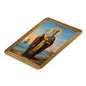 Orthodoxe Ikone des Heiligen Nikolaus Magnet (Linke Seite)