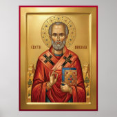 Orthodoxe Ikone des Heiligen Nikolaus Poster (Vorne)