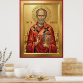 Orthodoxe Ikone des Heiligen Nikolaus Poster (Küche)