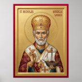 orthodoxe Ikone des Heiligen Nikolaus Poster (Vorne)