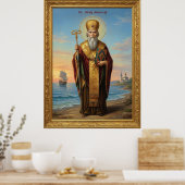 Orthodoxe Ikone des Heiligen Nikolaus Poster (Küche)