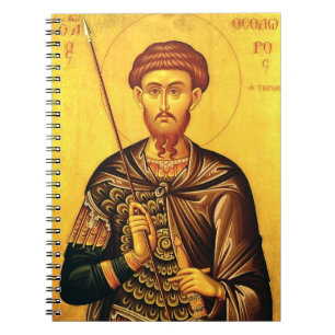 orthodoxe Ikone des heiligen Theodor Tiron Notizblock