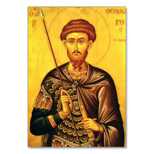 orthodoxe Ikone des Heiligen Theodor Tiron Tischnummer