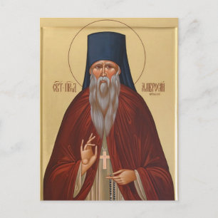 Orthodoxe Ikone des Hl. Ambrosius von Optina Postkarte