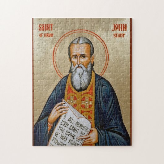 Orthodoxe Ikone des hl. Johannes von Kronstadt Puzzle (Vertikal)