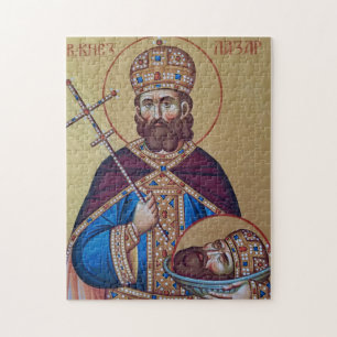 Orthodoxe Ikone des Hl. Lazar von Serbien Puzzle