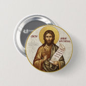 Orthodoxe Ikone Johannes des Täufers Button (Vorne & Hinten)