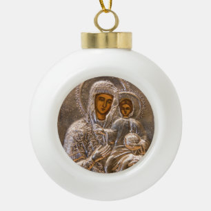 Orthodoxe Ikone Keramik Kugel-Ornament