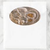 Orthodoxe Ikone Ovaler Aufkleber (Tasche)