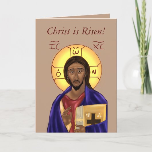 Orthodoxe Ikone Pascha-Karte Dankeskarte (Vorderseite)