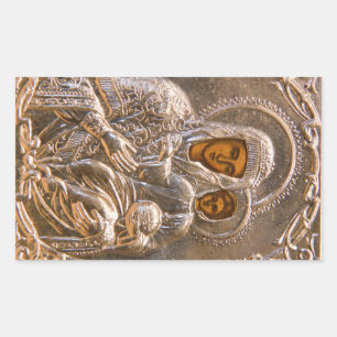 Orthodoxe Ikone Rechteckiger Aufkleber