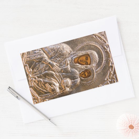 Orthodoxe Ikone Rechteckiger Aufkleber (Umschlag)