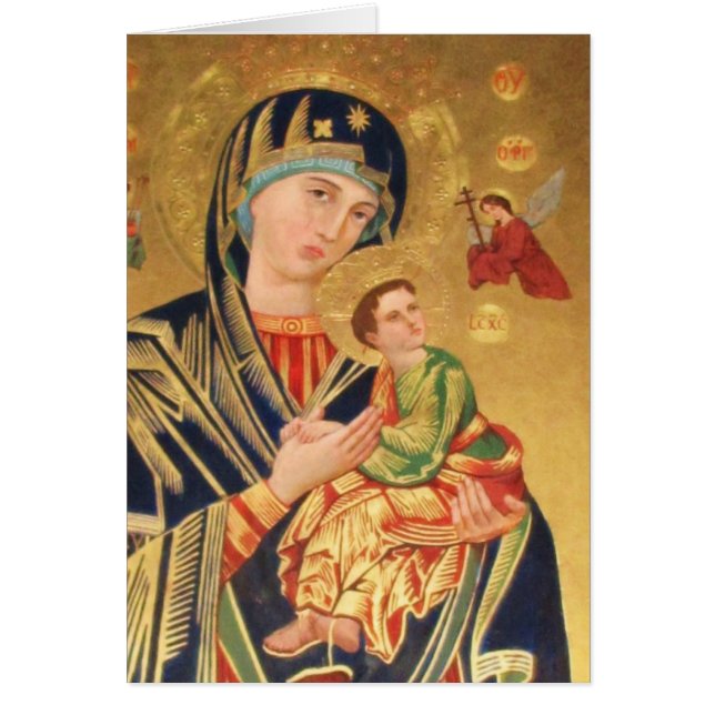 Orthodoxe IKONE ruhiges Madonna (Vorne)