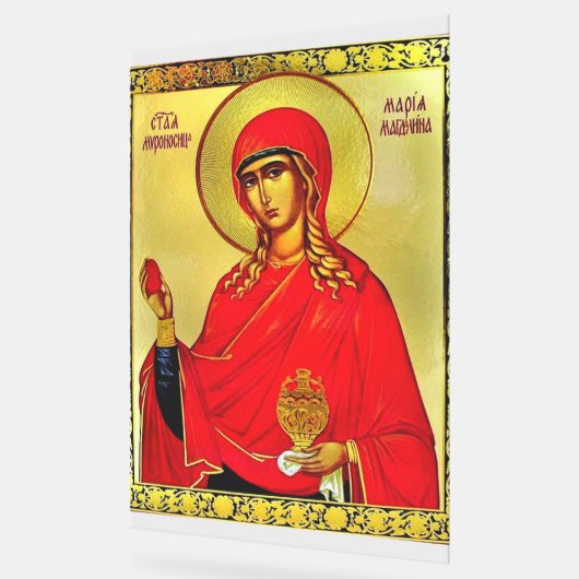 Orthodoxe Ikone Saint Mary Magdalene Acrylschild (Winkel)
