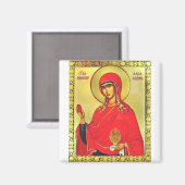 Orthodoxe Ikone Saint Mary Magdalene Magnet (Vorderseite/Rückseite)