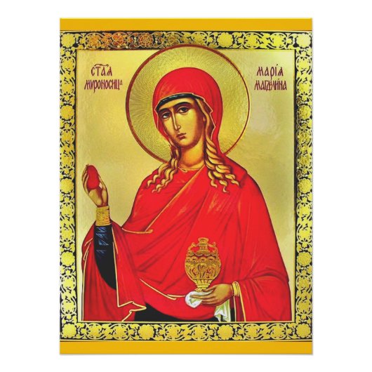 Orthodoxe Ikone Saint Mary Magdalene Poster (Vorderseite)