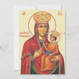 Orthodoxe Ikone Theotokos Jungfrau Maria mit Kind Einladung