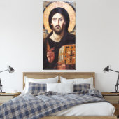 Orthodoxe Ikone unseres Erretters Jesus Christus Leinwanddruck (Insitu (Schlafzimmer))