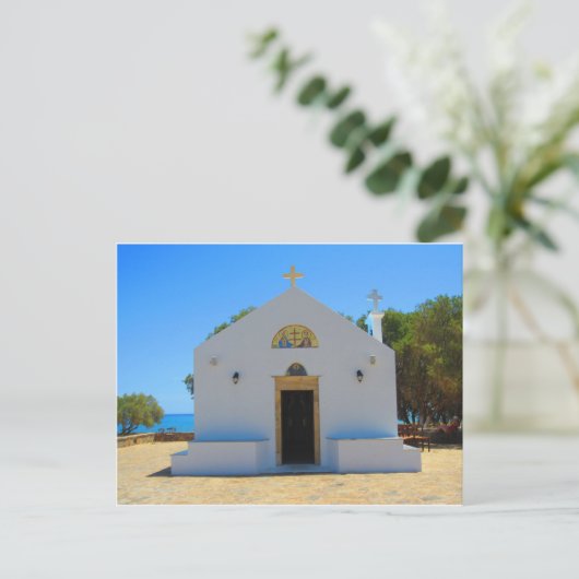 Orthodoxe Kirche in Gouves, Kreta Postkarte (Stehend Vorderseite)