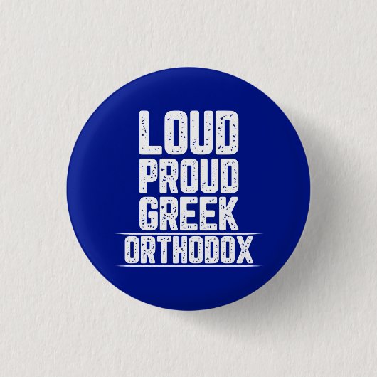Orthodoxe Kirche l Griechisches l Funny Sprichwort Button (Vorderseite)