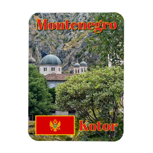 Orthodoxe Kirchen in Kotor, Montenegro - Reise Magnet (Vertikal)