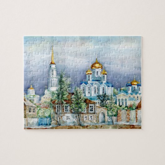 Orthodoxe Kleine Stadt Zadonsk Wasserfall Puzzle (Horizontal)