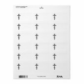Orthodoxe Kreuz Adressaufkleber (Vorne)