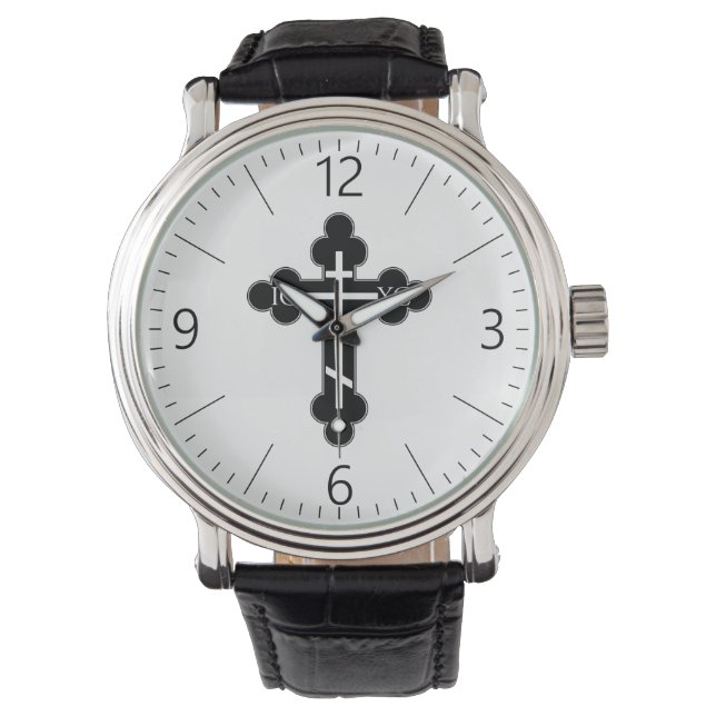Orthodoxe Kreuz Armbanduhr (Vorderseite)