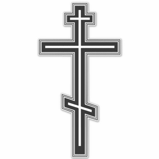 Orthodoxe Kreuz Aufkleber (Vorderseite)
