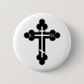 Orthodoxe Kreuz Button (Vorderseite)