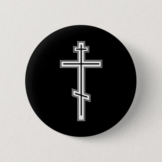 Orthodoxe Kreuz Button (Vorderseite)