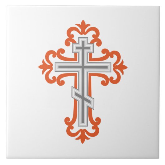 Orthodoxe Kreuz Fliese (Vorderseite)