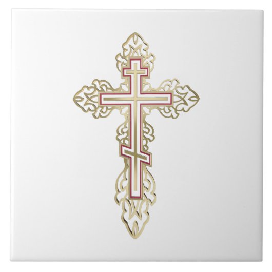Orthodoxe Kreuz Fliese (Vorderseite)