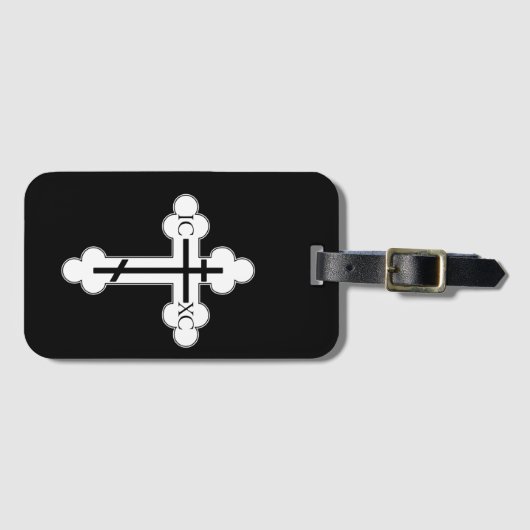Orthodoxe Kreuz Gepäckanhänger (Vorderseite (Horizontal))