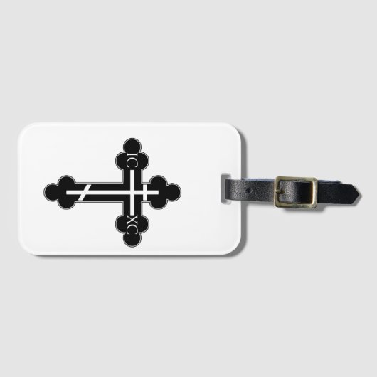 Orthodoxe Kreuz Gepäckanhänger (Vorderseite (Horizontal))