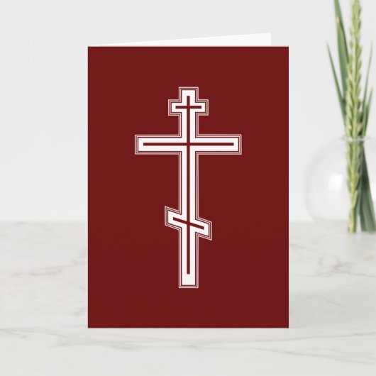 Orthodoxe Kreuz Karte (Vorderseite)
