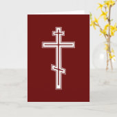 Orthodoxe Kreuz Karte (Gelbe Blume)