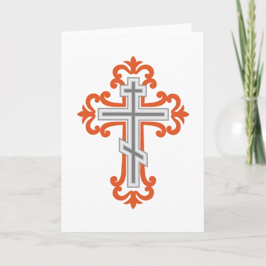 Orthodoxe Kreuz Karte (Vorderseite)