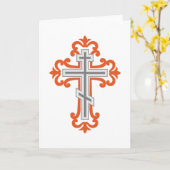Orthodoxe Kreuz Karte (Gelbe Blume)