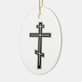 Orthodoxe Kreuz Keramik Ornament (Links)