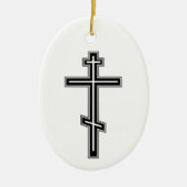 Orthodoxe Kreuz Keramik Ornament (Vorne)