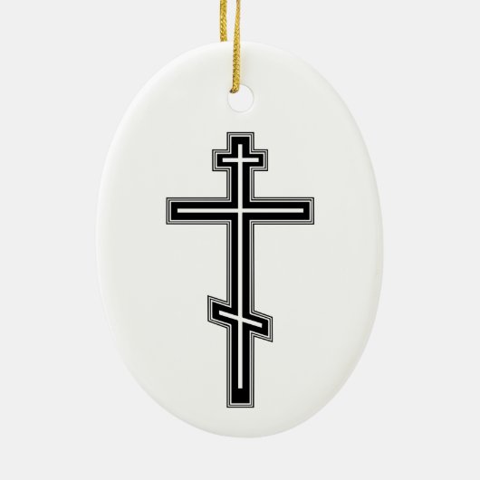Orthodoxe Kreuz Keramik Ornament (Hinten)