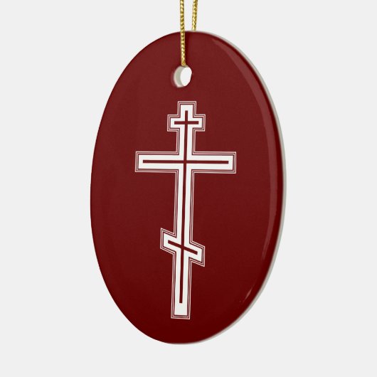 Orthodoxe Kreuz Keramik Ornament (Links)