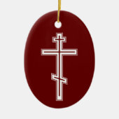 Orthodoxe Kreuz Keramik Ornament (Vorne)