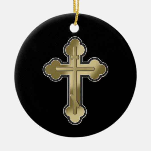 Orthodoxe Kreuz Keramik Ornament (Vorne)